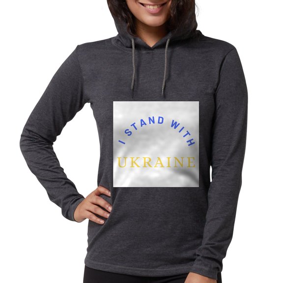 CafePress - Solidarity With UKRAINE Long Sleeve T Shirt - Womens Hooded Shirt