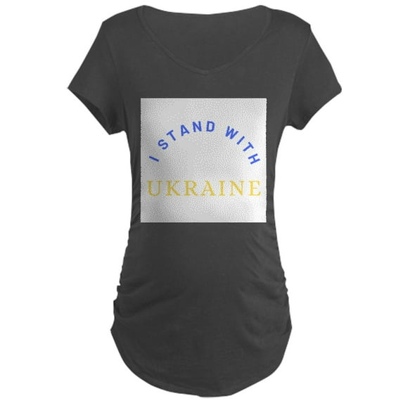 CafePress - Solidarity With UKRAINE Maternity T Shirt - Maternity Dark T-Shirt