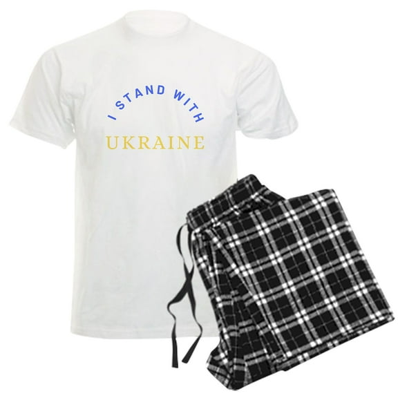 CafePress - Solidarity With UKRAINE Pajamas - Men's Light Loose Fit Cotton Pajama Set