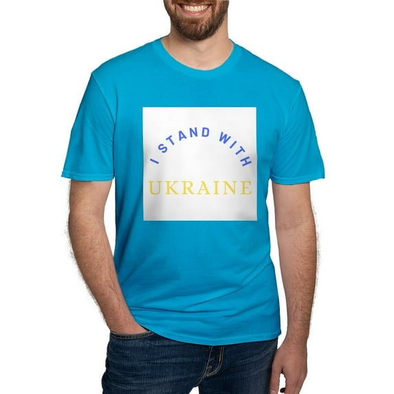 CafePress - Solidarity With UKRAINE T Shirt - Men's Fitted T-Shirt