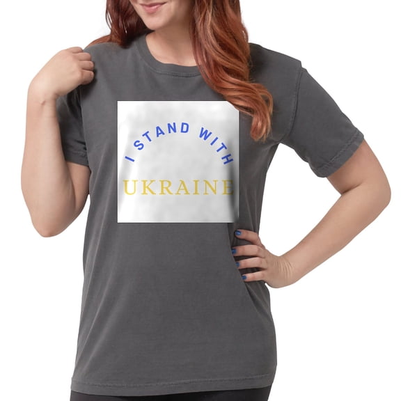 CafePress - Solidarity With UKRAINE T Shirt - Womens Comfort Colors® Shirt