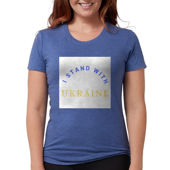 CafePress - Solidarity With UKRAINE T Shirt - Womens Tri-blend T-Shirt
