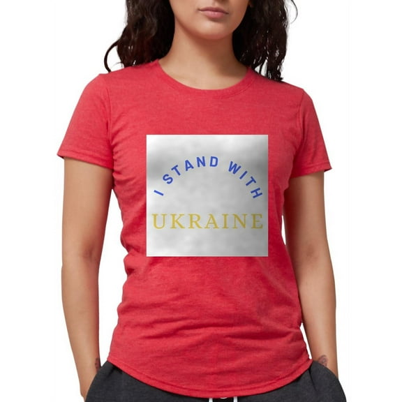 CafePress - Solidarity With UKRAINE T Shirt - Womens Tri-blend T-Shirt