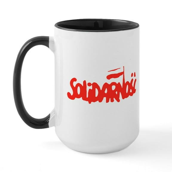 CafePress - Solidarnosc Large Mug - 15 oz Ceramic Large White Novelty Mug