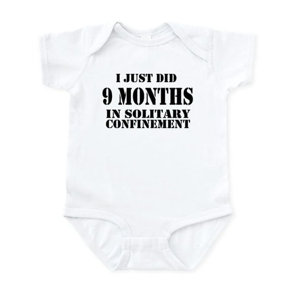 CafePress - Solitary Confinement Pregnancy Body Suit - Baby Light Bodysuit, Size Newborn - 24 Months