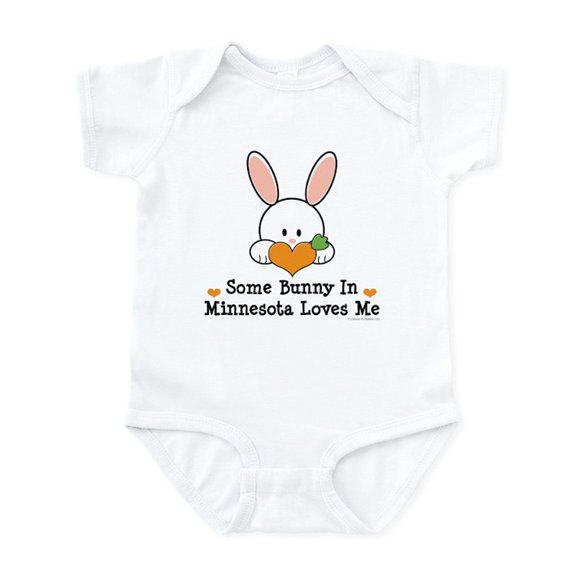 CafePress - Some Bunny In Minnesota Loves Me Infant Bodysuit - Baby Light Bodysuit, Size Newborn - 24 Months