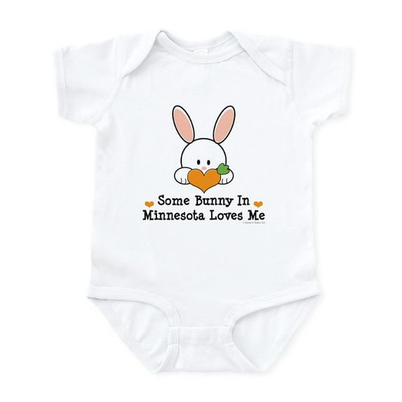 CafePress - Some Bunny In Minnesota Loves Me Infant Bodysuit - Baby Light Bodysuit, Size Newborn - 24 Months