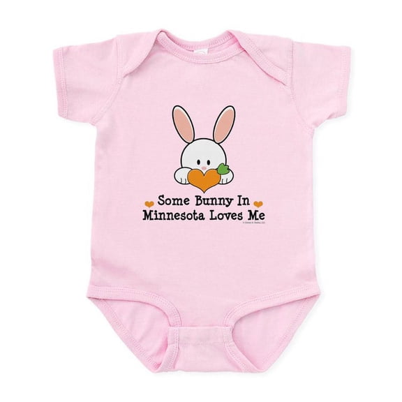 CafePress - Some Bunny In Minnesota Loves Me Infant Bodysuit - Baby Light Bodysuit, Size Newborn - 24 Months
