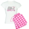 thumbnail image 1 of CafePress - Some Bunny Loves Me Women's Light Pajamas - Women's Short Sleeve Print T-Shirt and Pants Light Cotton Pajama Set, 1 of 7