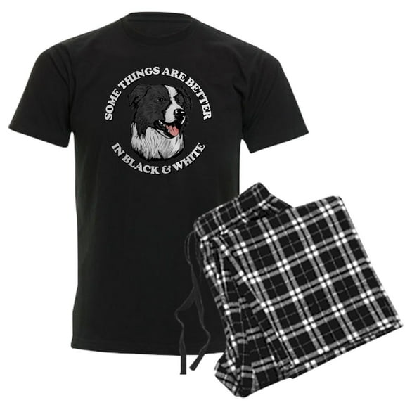 CafePress - Some Things Are Better In Blac Men's Dark Pajamas - Men's Dark Loose Fit Cotton Pajama Set