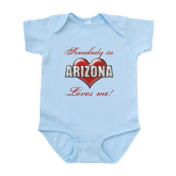 CafePress - Somebody In Arizona Loves Me Body Suit - Baby Light Bodysuit, Size Newborn - 24 Months