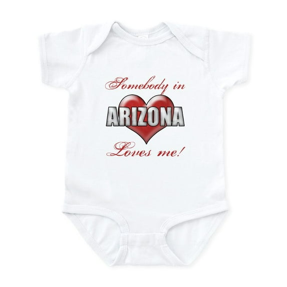 CafePress - Somebody In Arizona Loves Me Body Suit - Baby Light Bodysuit, Size Newborn - 24 Months