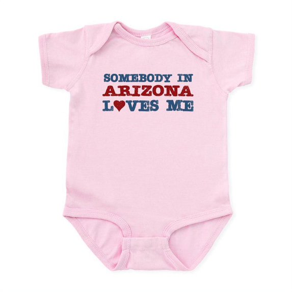 CafePress - Somebody In Arizona Loves Me Infant Bodysuit - Baby Light Bodysuit, Size Newborn - 24 Months