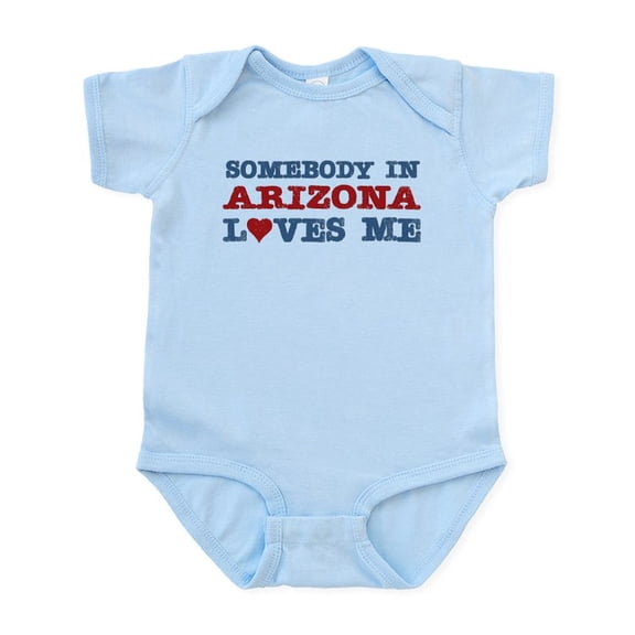 CafePress - Somebody In Arizona Loves Me Infant Bodysuit - Baby Light Bodysuit, Size Newborn - 24 Months
