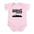 thumbnail image 1 of CafePress - Somebody In Boston Loves Me Body Suit - Baby Light Bodysuit, Size Newborn - 24 Months, 1 of 4