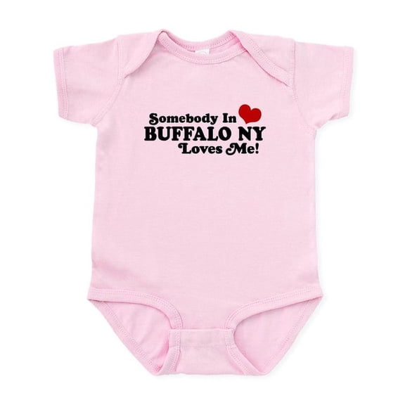 CafePress - Somebody In Buffalo NY Loves Me Infant Bodysuit - Baby Light Bodysuit, Size Newborn - 24 Months