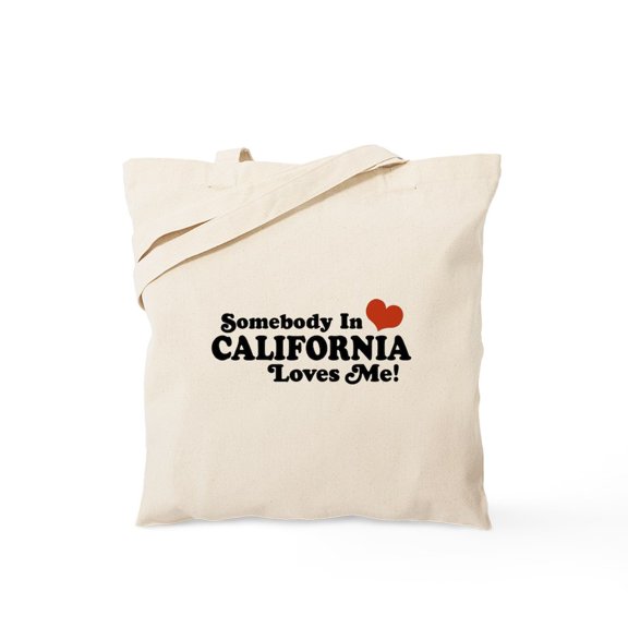 CafePress - Somebody In California Loves Me Tote Bag - Unisex Canvas Tote Bag, Beige, 1-Piece
