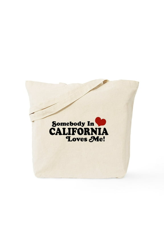 - Somebody In California Loves Me Tote Bag - Unisex Canvas Tote Bag, Beige, 1-Piece