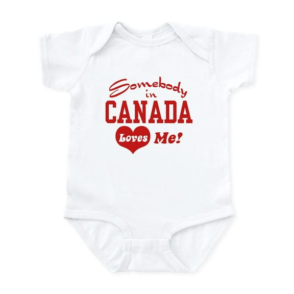 CafePress - Somebody In Canada Loves Me Infant Bodysuit - Baby Light Bodysuit, Size Newborn - 24 Months
