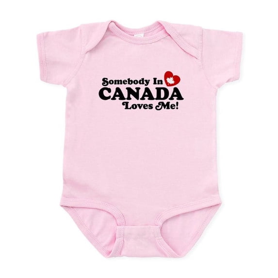 CafePress - Somebody In Canada Loves Me Infant Bodysuit - Baby Light Bodysuit, Size Newborn - 24 Months