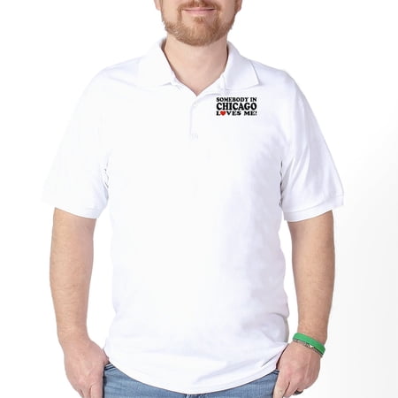 CafePress - Somebody In Chicago Loves Me Golf Shirt - Golf Shirt, Pique Knit Golf Polo