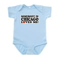 thumbnail image 1 of CafePress - Somebody In Chicago Loves Me Infant Bodysuit - Baby Light Bodysuit, Size Newborn - 24 Months, 1 of 4