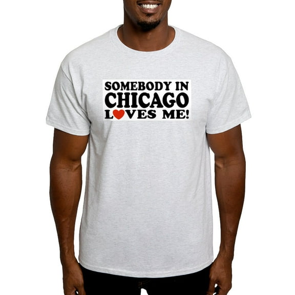 CafePress - Somebody In Chicago Loves Me Light T Shirt - Men's Classic Graphic T-Shirt