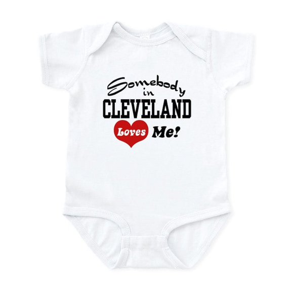 CafePress - Somebody In Cleveland Loves Me Infant Bodysuit - Baby Light Bodysuit, Size Newborn - 24 Months