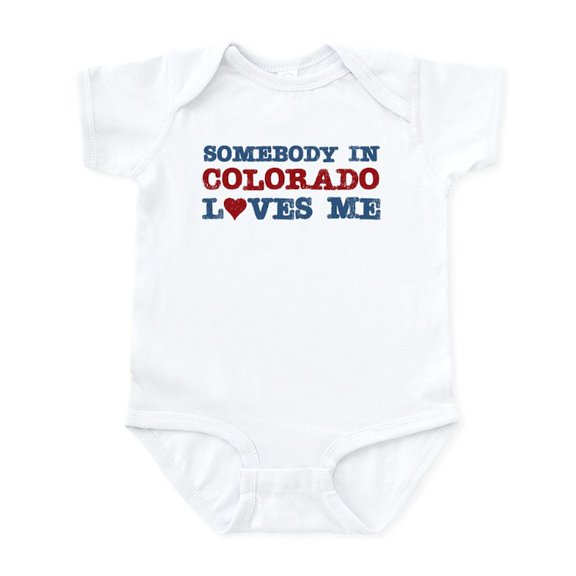 CafePress - Somebody In Colorado Loves Me Infant Bodysuit - Baby Light Bodysuit, Size Newborn - 24 Months