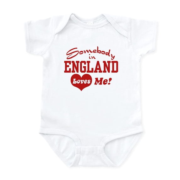 CafePress - Somebody In England Loves Me Infant Bodysuit - Baby Light Bodysuit, Size Newborn - 24 Months