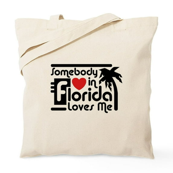 CafePress - Somebody In Florida Loves Me Tote Bag - Unisex Canvas Tote Bag, Beige, 1-Piece