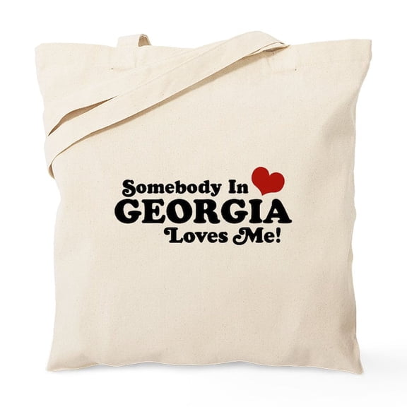 CafePress - Somebody In Georgia Loves Me Tote Bag - Unisex Canvas Tote Bag, Beige, 1-Piece