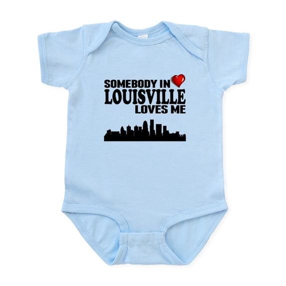 CafePress - Somebody In Louisville Loves Me Body Suit - Baby Light Bodysuit, Size Newborn - 24 Months