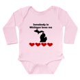 thumbnail image 1 of CafePress - Somebody In Michigan Loves Me Body Suit - Long Sleeve Cotton Baby Bodysuit, 1 of 4