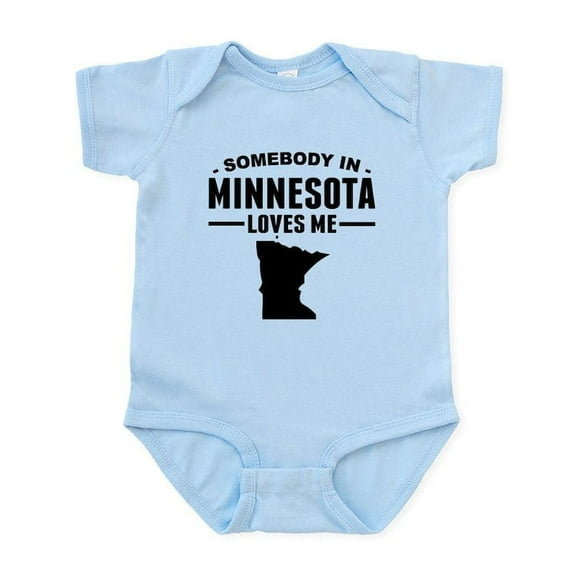 CafePress - Somebody In Minnesota Loves Me Body Suit - Baby Light Bodysuit, Size Newborn - 24 Months
