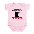 thumbnail image 1 of CafePress - Somebody In Minnesota Loves Me Body Suit - Baby Light Bodysuit, Size Newborn - 24 Months, 1 of 4