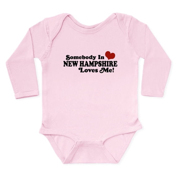 CafePress - Somebody In New Hampshire Loves Me Body Suit - Long Sleeve Cotton Baby Bodysuit