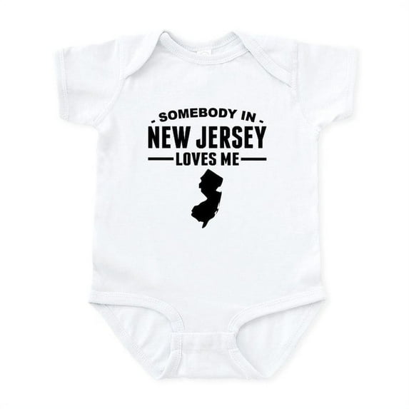 CafePress - Somebody In New Jersey Loves Me Body Suit - Baby Light Bodysuit, Size Newborn - 24 Months