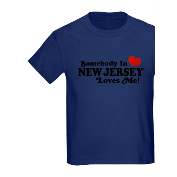 CafePress - Somebody In New Jersey Loves Me Kids Dark T Shirt - Dark T-Shirt Kids XS-XL