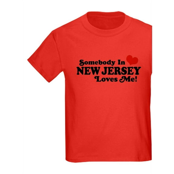 CafePress - Somebody In New Jersey Loves Me Kids Dark T Shirt - Dark T-Shirt Kids XS-XL