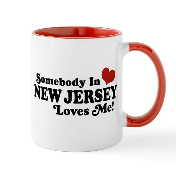 CafePress - Somebody In New Jersey Loves Me Mug - 11 oz Ceramic Mug - Novelty Coffee Tea Cup