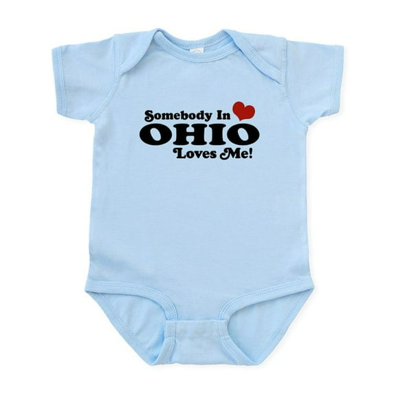 CafePress - Somebody In Ohio Loves Me Infant Bodysuit - Baby Light Bodysuit, Size Newborn - 24 Months
