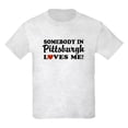 thumbnail image 1 of CafePress - Somebody In Pittsburgh Loves Kids Light T Shirt - Light T-Shirt Kids XS-XL, 1 of 4
