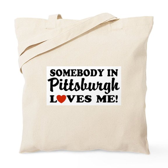 CafePress - Somebody In Pittsburgh Loves Me Tote Bag - Unisex Canvas Tote Bag, Beige, 1-Piece