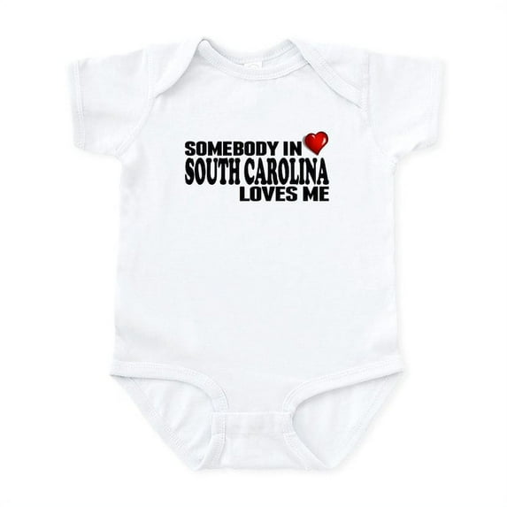 CafePress - Somebody In South Carolina Loves Me Body Suit - Baby Light Bodysuit, Size Newborn - 24 Months