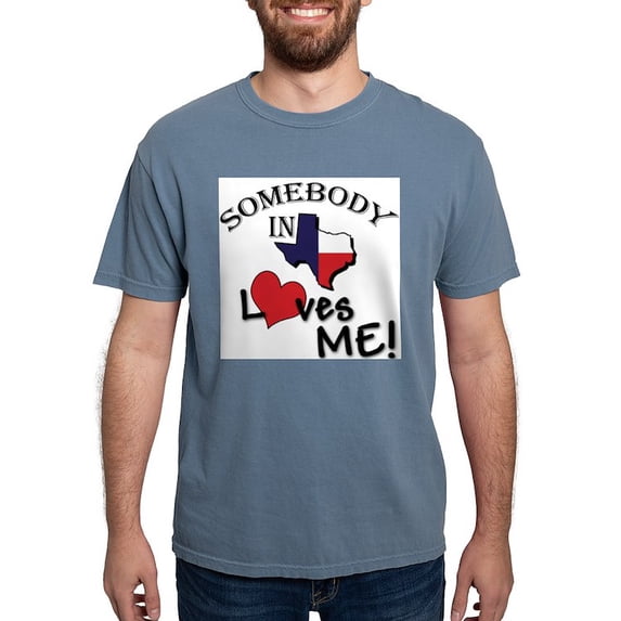CafePress - Somebody In Texas Loves Me Ash Grey T Shirt - Mens Comfort Colors Shirt