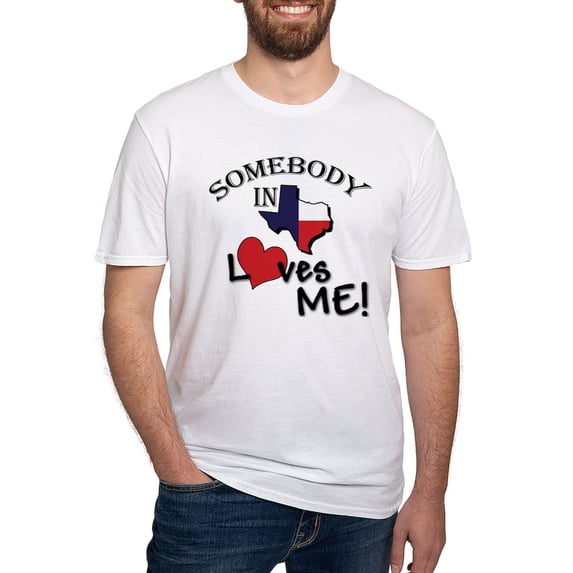 CafePress - Somebody In Texas Loves Me Fitted T Shirt - Fitted T-Shirt, Vintage Fit Soft Cotton Tee