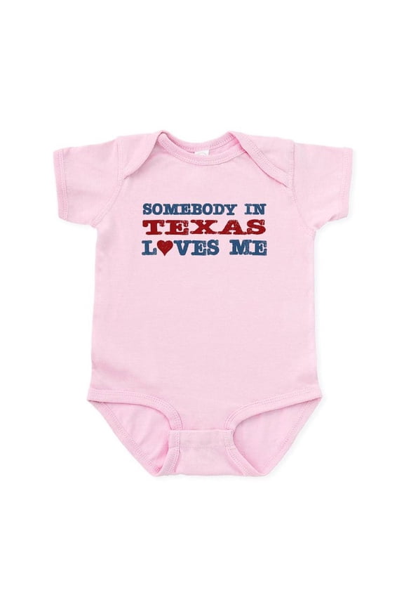 - Somebody In Texas Loves Me Infant Bodysuit - Baby Light Bodysuit, Size Newborn - 24 Months