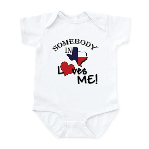 CafePress - Somebody In Texas Loves Me Infant Creeper - Baby Light Bodysuit, Size Newborn - 24 Months