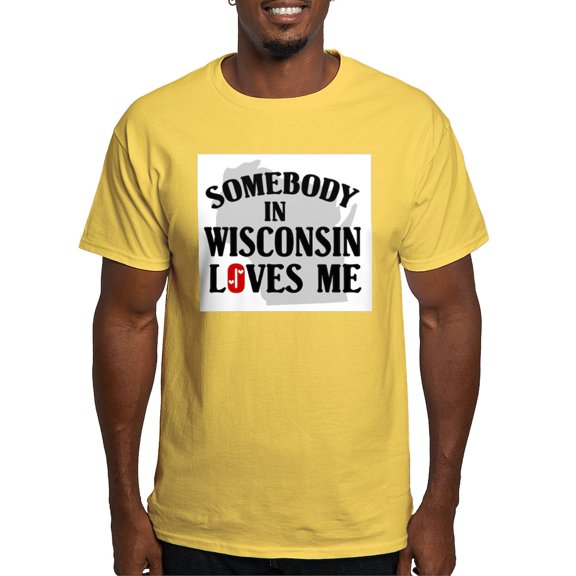 CafePress - Somebody In Wisconsin Ash Grey T Shirt - Men's Classic Graphic T-Shirt